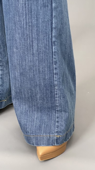 Spodnie jeans szeroka nogawka A006