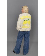 Sweter kardigan beżowy LEMON A026