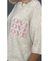 Sweter beż LOVE A027