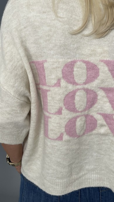 Sweter beż LOVE A027