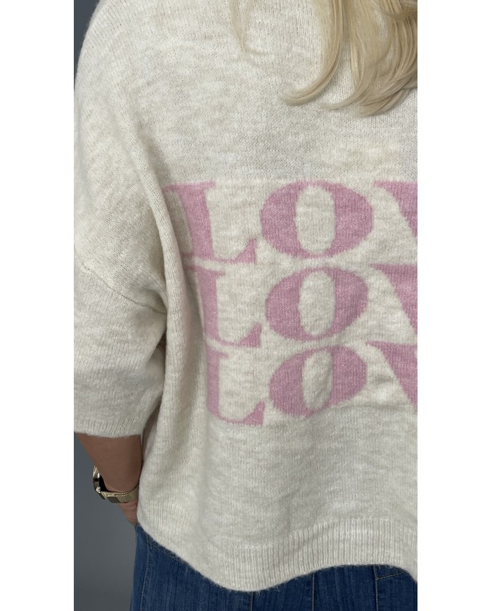 Sweter beż LOVE A027