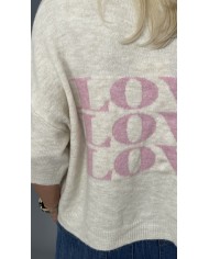 Sweter beż LOVE A027