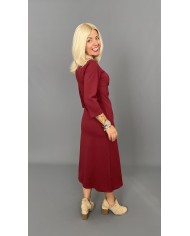 Sukienka elegancka wiązana bordo A069