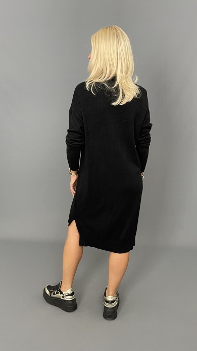 Sukienka sweter czarny A104