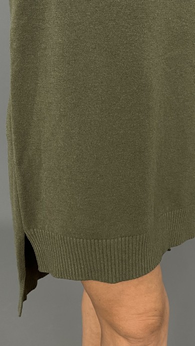 Sukienka sweter khaki A104