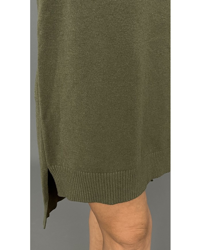 Sukienka sweter khaki A104