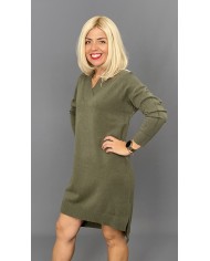 Sukienka sweter khaki A104