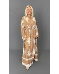 Sukienka BOHO satyna czarna A105