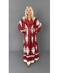 Sukienka BOHO bordo A105