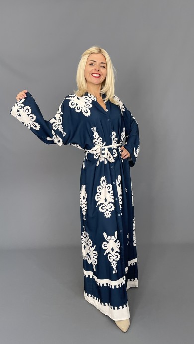 Sukienka BOHO satyna granat A105