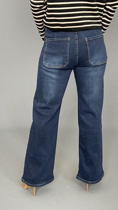 Spodnie szeroka nogawka jeans P016