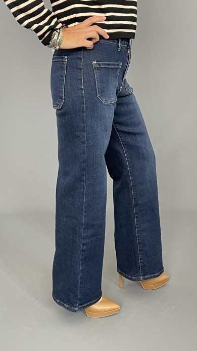 Spodnie szeroka nogawka jeans P016