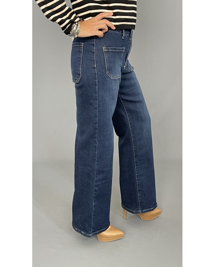 Spodnie szeroka nogawka jeans P016