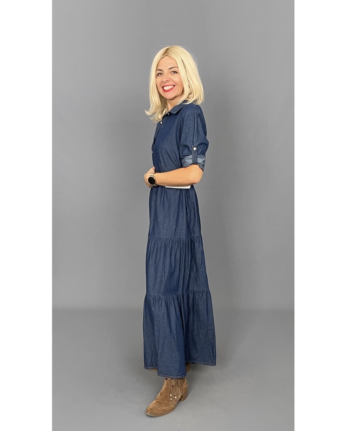 Sukienka maxi jeans BOHO A113