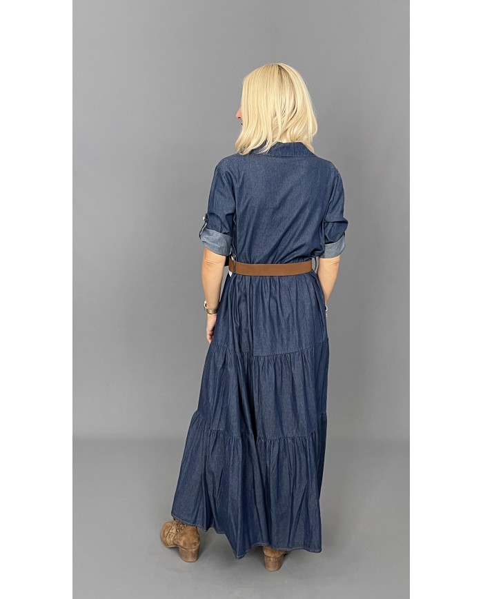 Sukienka maxi jeans BOHO A113