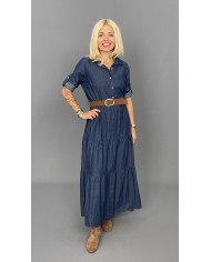 Sukienka maxi jeans BOHO A113